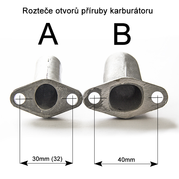 Příruby karburátoru